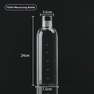 Sleek Clear Multidrink Glass Cup Borosilicate Material with Time Mark