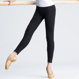 Womens Ballet Pants Black - High Waisted Tights for Dance Yoga Fitness Stretching Leggings Adult Dancewear