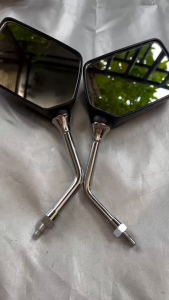 กระจกมองหลัง กระจกมองข้าง Suzuki RC100 RC100G RC110 (CRYSTAL) AKIRA SPRINTER เกลียว 8 มิลลิเมตร ขาชุบ #งาน HMA