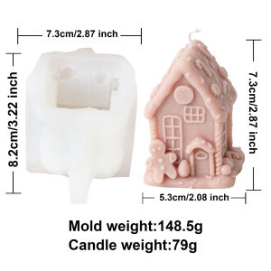 3D Christmas House Candle Silicone Mold DIY Creative Cabin Log Cabin Aromatherapy Plaster Mould Home Christmas Decor Gift Tool