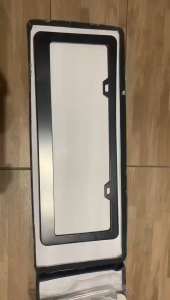2pcs Car Number Plate License Frame Cover Stainless Steel Car Plate Frame Acrylic Cover 41*16cm