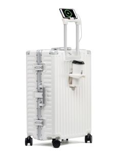 Roaming Fashionable Aluminum Frame Luggage Suitcase Travel Bag for Men And Women 20 Inch with Universal Wheels And Combination Lock