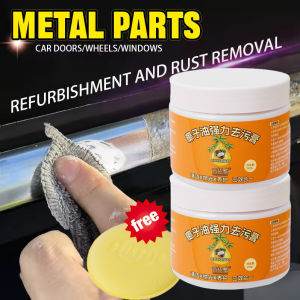 2PCS Coconut Oil Car Chrome Polish Paste Multi-Purpose Stainless Steel Cleaning Paste Powerful Cookware Cleaner Rust Removal Suitable Kitchen Oven