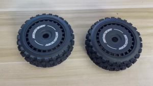 Bộ Lốp Và Vành Xe Buggy Tỷ Lệ 1/8 RED SPIDER Đường Kính Ngoài 118mm Chất Liệu Cao Su Dành Cho Xe RC Arrma Typhon Losi 8IGHT Team Associated HB Racing