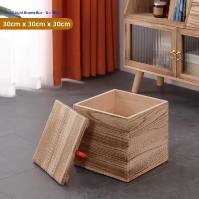 Real Wood Storage Bench Seat for Entryway Shoe Changing Simple Modern Style Retro Elements Living Room Home Use Storage Box