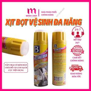 BÌNH XỊT VỆ SINH NỘI THẤT Ô TÔ 650ml - Dạng bọt tuyết lau chùi ế da oto làm sạch yên xe vô lăng tabên trong xe hơi dung dịch tẩy rửa táp lô nhựa khử mùi diệt khuẩn đánh bay vết bẩn bám lâu ngày chăm sóc car care