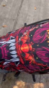 Sarung Cover Jok Motor Motif Hitam Polos Anti Air Full Printing Untuk Vario Scoopy Beat Mio Xeon