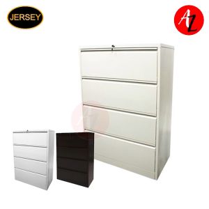Jersey LC-4D Beige Black Gray Lateral Cabinet 4 Drawer