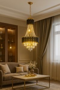 good jaya lighting lampu gantung mewah crystal jatuh 40 cm modern import 9470