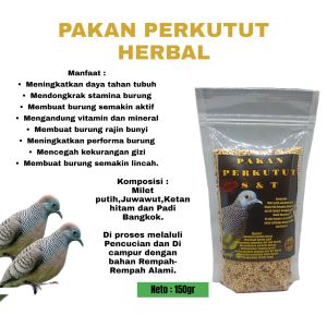 Pakan burung perkutut Pakan kutut Herbal  150gr