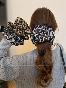 Retro Leopard Print Hair Ties for Women High Elasticity Durable Hair Bands Low Ponytail Hair Accessories Korean Style
