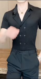 áo sơ mi nam sành điệu cổ vest dành cho phái mạnh - N63