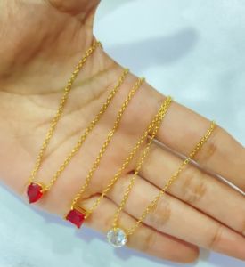 [COD] Noin - Kalung Wanita Titanium Mata Merah Perhiasan Aksesoris