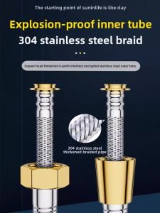 MONLEYTA | Stainless Steel Shower Hose and Connector for Water Heater