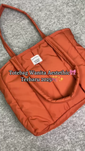 Totebag Wanita Risleting Shoulder Bag Puffy Aestethic Terbaru - Helwa ID