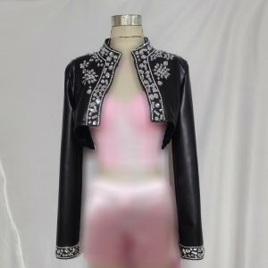 BLACKPINK Womens Team Gold Jenny Jennie Cochela Same Style Song-Promotion Costume Black Pink Jazz Dance Costume