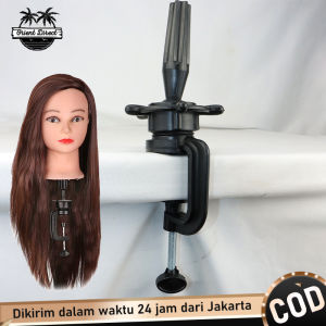 Dudukan Manekin Kepala Adjustable Holder Manekin Rambut Pelatihan Berdiri Wig Dudukan Meja Clamp