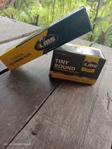 karet tambal ban paket lem 75ml dan 1 box tiny round lms the bestpatch tire repair tip top tubeless