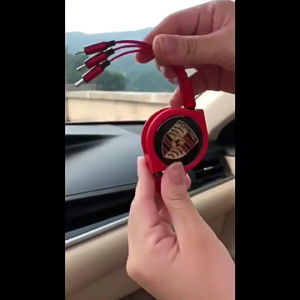 Kabel Data Mobil Multifungsi Yang Dapat Ditarik/Kabel Pengisian Tiga-Dalam-Satu/Pengisian Cepat