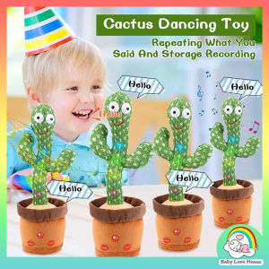 [Ready Stock] Dancing Cactus Stuffed Toy With 120 Songs Shake Toys Cactus Dolls with Music Cactus Doll Can Talk Funny Early Childhood Education Cute Plush kaktus toys Toy Children‘s Birthday Christmas Gifts Creative Girl Boy’s Gift pokok cactus mainan