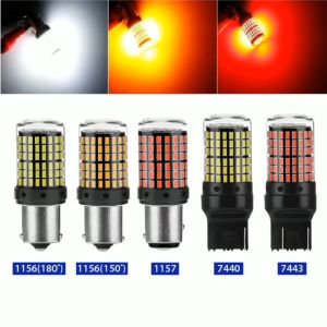 1PC 144LED Super Bright 1156/P21W /PY21W T20/7440/7443 1157/P21-5W Car Reverse Signal Brake Light Bulb Replacement