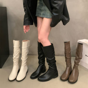 XIANNIWEI | White Flat Long Boots