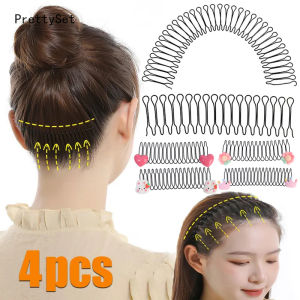4Pcs Women Hair Clip Invisible Broken Hair Hairpin Adult Tiara Tools Roll Curve Bangs Fixed Insert Comb Professional Styling Accessories