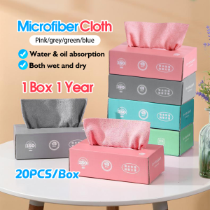 20pcs Disposable Absorbent Rag Reusable Removable Non-Stick Kitchen Bathroom Dish Towel Kain Lap 厨房抹布毛巾