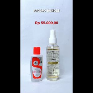 VENON Paket Hemat Rambut Rontok & Ketombe dengan Hair Tonic 100ml & Venon Vitaserum Silky & Shine