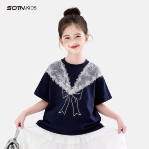 SQTN.KIDS | Stylish New Leisure Patchwork T-shirt