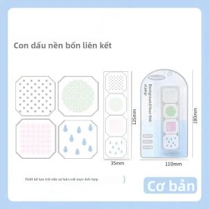 EELHOE | Bộ Tem Nền Họa Tiết 4 Trong 1 Dành Cho Sổ Tay Tự Làm Sổ Ghi Chép Sổ Kế Hoạch Trang Trí Ghi Lại Tâm Trạng Và Thời Tiết Hàng Ngày