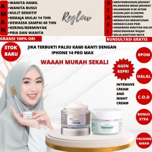 REGLOW INTENSIVE REJUVENATING INTENSIVE WHITENING NIGHT CREAM PELEMBAB WAJAH FLEK HITAM DAN BEKAS JERAWAT