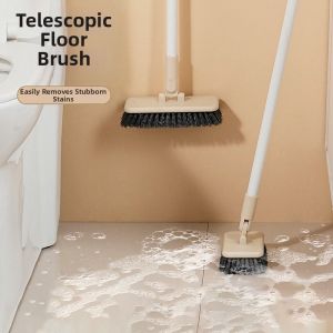 TAOKOU | Adjustable Handle Floor Cleaning Brush Hard Bristle Bathroom Seam Cleaner