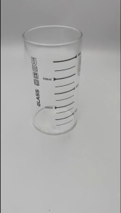 Ly thủy tinh uống nước chịu nhiệt chia vạch dễ thương cao cấp dung tích 500ml