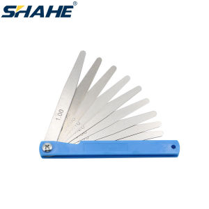 SHAHE Metric 100 mm Length 17 Blades Feeler Gauge Stainless Steel Gap Filler Thickness 0.02-1.00 mm Measurement Tool
