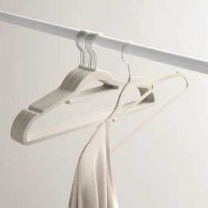 10Pcs Flocking Hanger Ultra-thin Non-slip Traceless Clothes Hanging Home Wardrobe Clothes Storage Organizer Clothes Rack