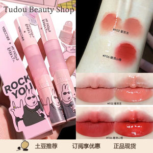 VEECCI Double Lip Glaze: ลิปสติกดีไซน์กระต่ายสีชมพูให้ความชุ่มชื้น ง่ายต่อการสีช่วยเพิ่มสี ข้อมูลจําเพาะปกติ บรรจุภัณฑ์พื้นฐาน