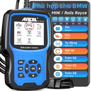 Máy Quét OBD2 ANCEL BM700 Pro Dành Cho BMW/MINI - Công Cụ Chẩn Đoán Hệ Thống Đầy Đủ Với Chức Năng Đặt Lại EPB SAS Túi Khí TPMS Dầu Nhớt Và Mã Hóa Phun Nhiên Liệu