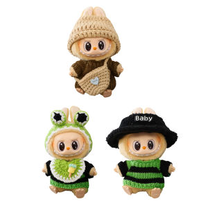 【New Arrival】 Mini Doll Soft Plush Sweater Reusable Kawaii Knitted Clothes for Collectors and Kids in Cute Color Schemes