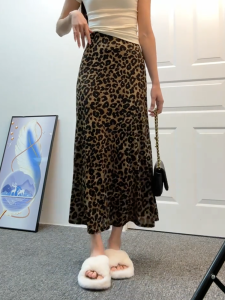 MANMI | Leopard Print Stylish Flattering A-Line Skirt