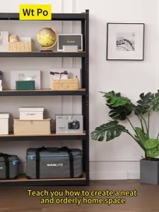 NIOMALL Adjustable Height Steel Rack Boltless Rack 5 Layer Heavy Duty Stante Organizer Warehouse