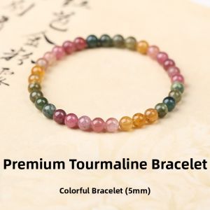 SIFUYUAN | Natural Multicolor Brazilian Tourmaline Womens Bracelet