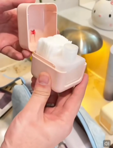 Portable 2-in-1 Makeup Remover Pad Container and Leakproof Dispenser travel makeup remover box