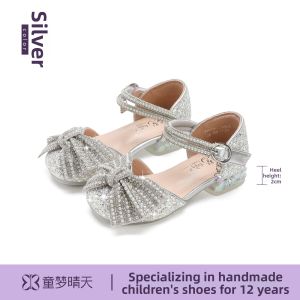 TONGMENGQINGTIAN | Girly High Heels Princess Shoes for Girls