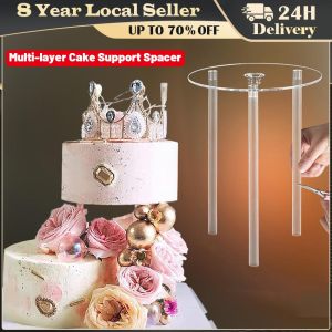 New Cake Tier Support Cake Dowel Rods Set 3Pcs Sticks with 1Pc Cake Separator Plate for Tiered Cake Construction Stacking LZC-Cake-Stand