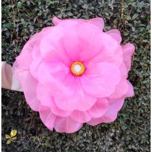 Bunga mawar Giant Flower Bunga Hiasan Kain Organdi Model Bunga Mawar Dekorasi Pelaminan diameter 40cm