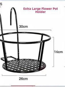 Extra Large Wide Iron Art Hanging Plant Stand Balcony Rail Green Ivy Succulent Organizer Metal Material for Balcony Storage