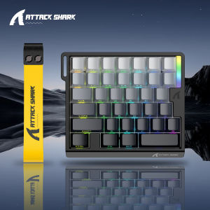 ATTACK SHARK | M36 ATTACK SHARK M36HE Hall Effect Keyboard for FPS/MOBA0.01mm Adjustable RT 0.1ms Ultra-Low Latency 8KHz Wired Gaming Keyboard