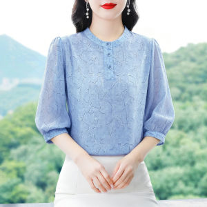 DAIXIANGFEIZI | Elegant Mom Blouse for Summer and Autumn 3/4 Sleeves