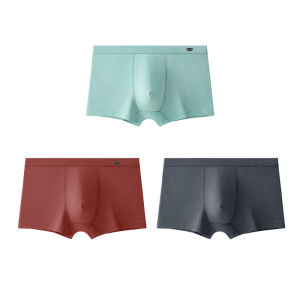 Yadaili Men Underwear Purified Cotton Boxer Soft Comfortable Breathable Boxers Antibacterial Bottom Crotch Underpants Plus Size